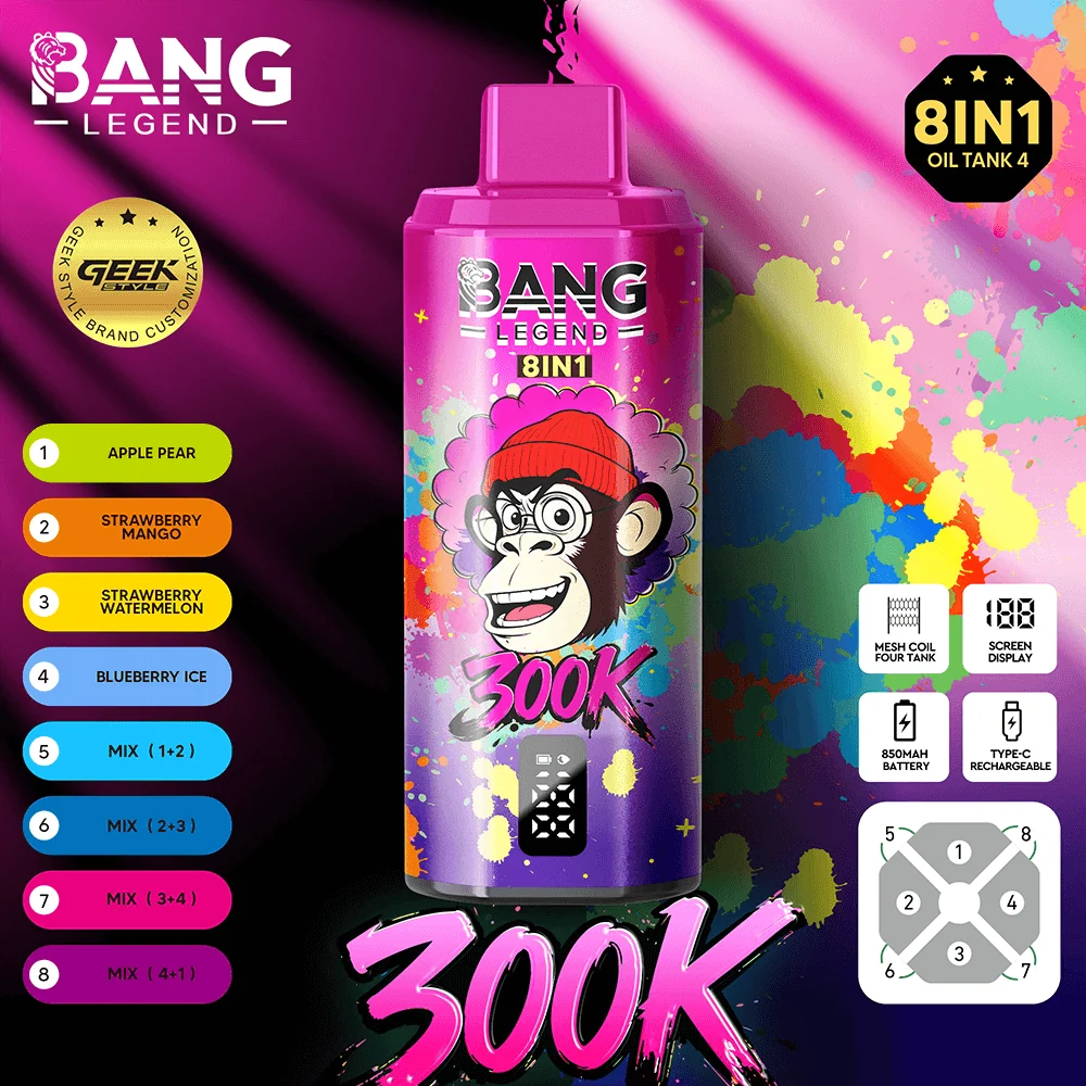 Bang Legend Geek 300K – Apple Pear & Strawberry Mango & Strawberry Watermelon & Blueberry Ice