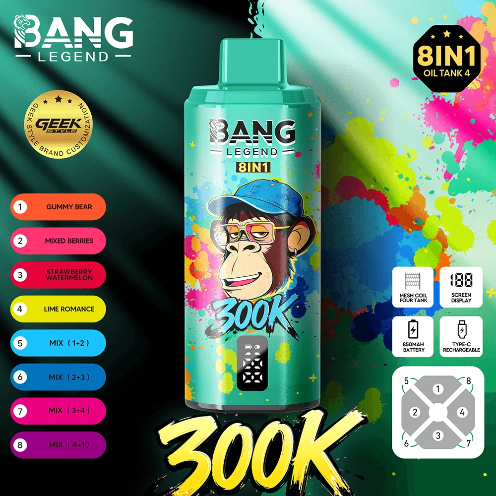 Bang Legend Geek 300K – Gummy Bear & Mixed Berries & Strawberry Watermelon & Lime Romance